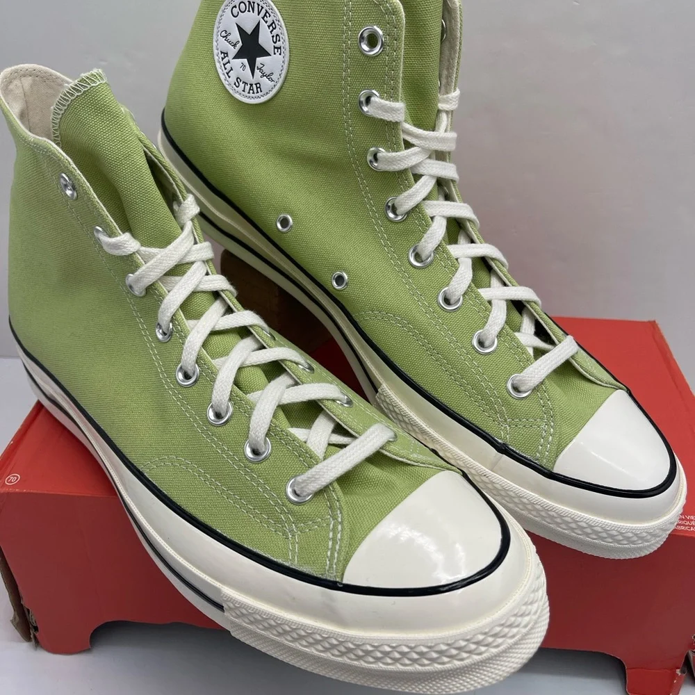 Converse Men’s A04585C CHUCK 70 HI VITALITY GREEN/EGRET/BLCK High Tops Sneakers